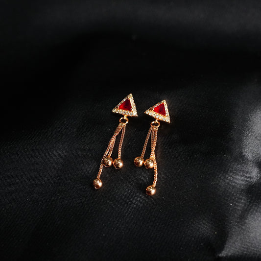 Red Zirqoon earings