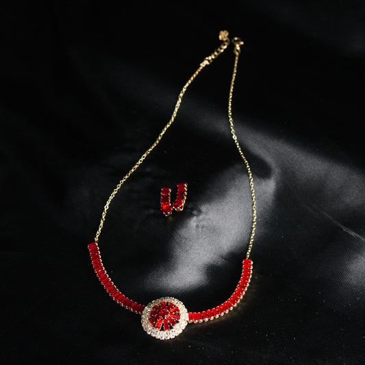 RED ZURQON NECKLESS SET