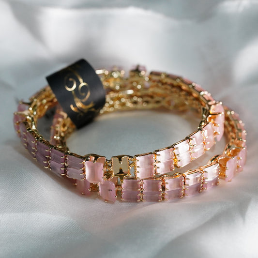 Pink Zirqoon Bangles