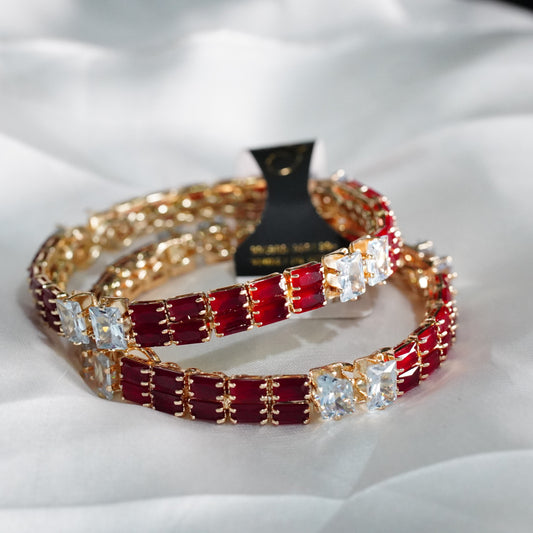 RED Zirqon Bangle Set