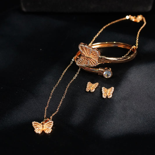 BUTTERFLY NECKLESS WITH BRACLATE